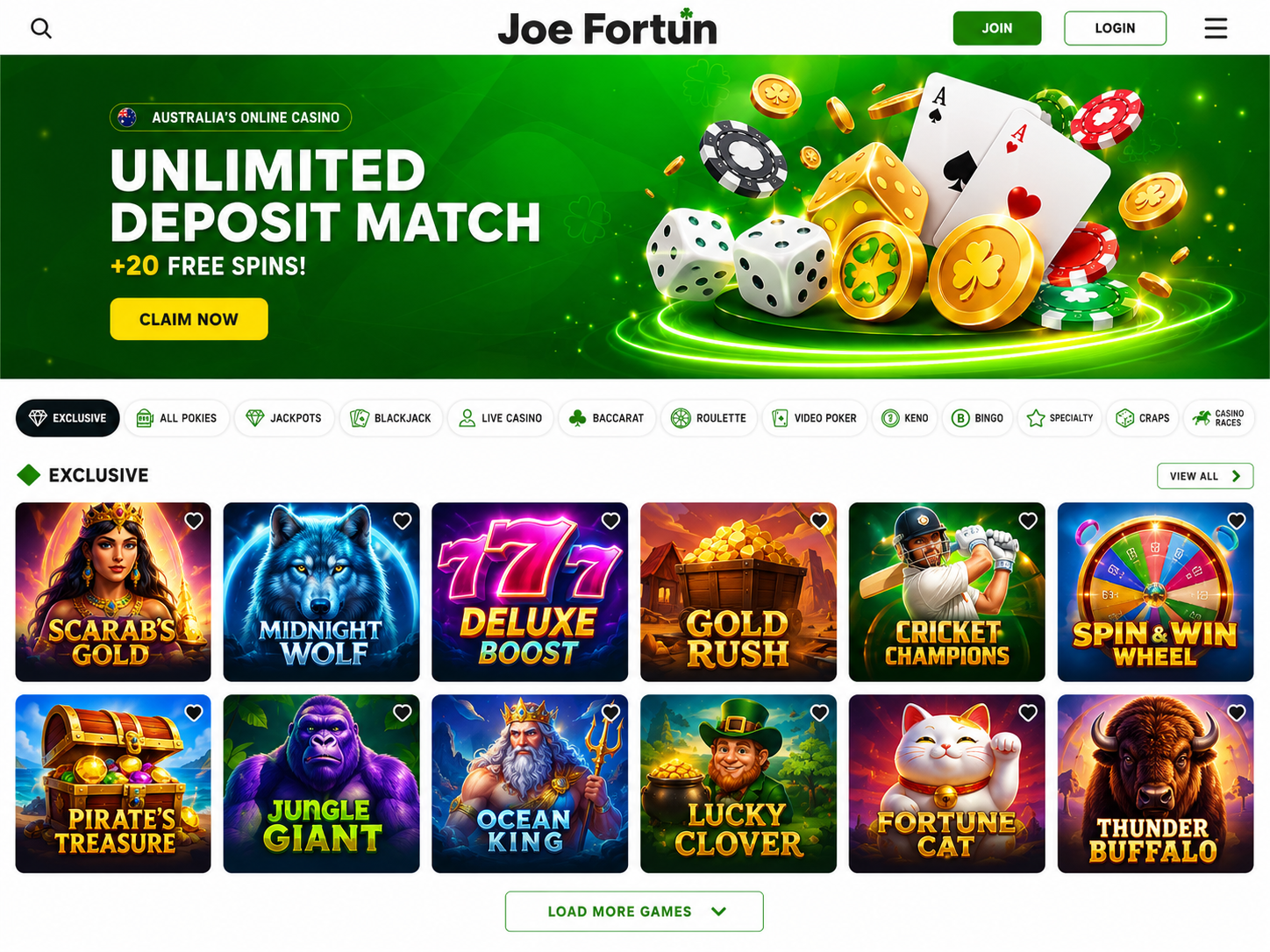 Joe Fortune: Australia's Premier Online Casino